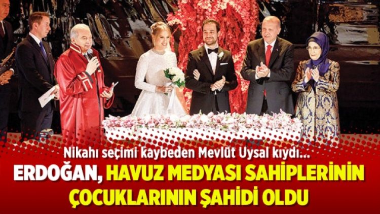 Erdoğan, havuz medyası sahiplerinin çocuklarının şahidi oldu
