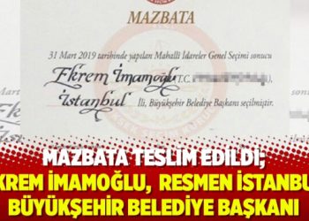 Ekrem İmamoğlu, seçimden 17 gün sonra mazbatasını aldı