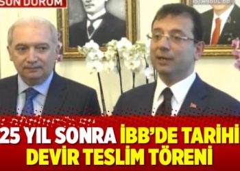 25 yıl sonra İBB’de tarihi devir teslim töreni