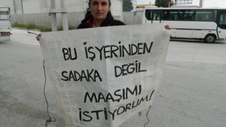 ‘Sadaka değil maaşımı istiyorum’