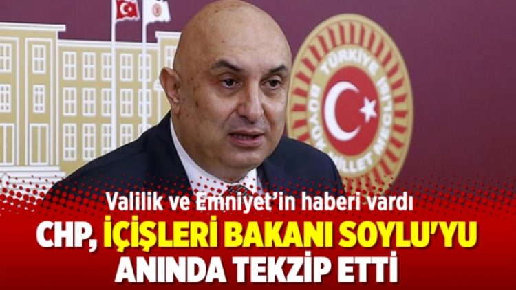 CHP, İçişleri Bakanı Soylu’yu anında tekzip etti