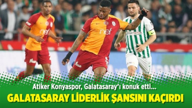 Galatasaray liderlik şansını kaçırdı