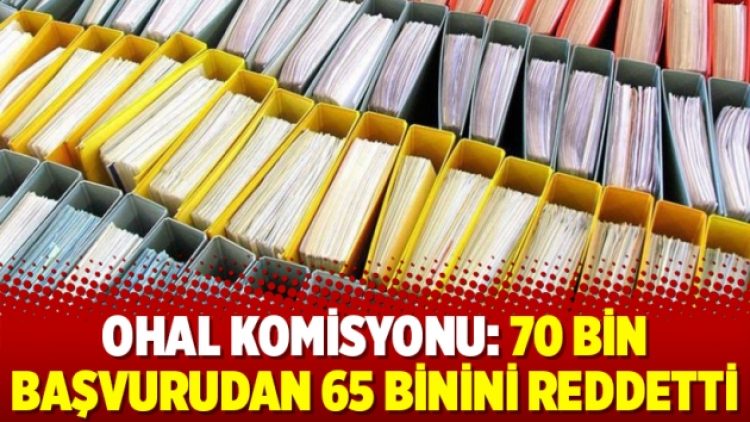 OHAL Komisyonu: 70 bin başvurudan 65 binini reddetti