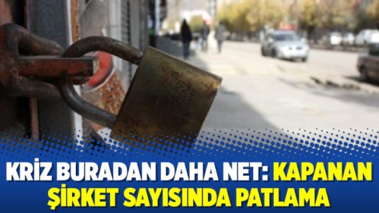 Kriz buradan daha net: Kapanan şirket sayısında patlama