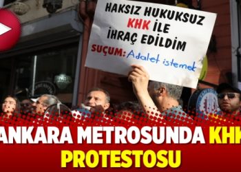 Ankara metrosunda KHK protestosu