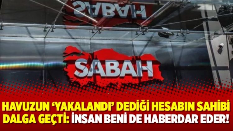 Havuzun ‘yakalandı’ dediği hesabın sahibi dalga geçti: İnsan beni de haberdar eder!