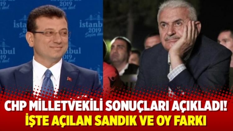 CHP Milletvekili sonuçları açıkladı! İşte açılan sandık ve oy farkı