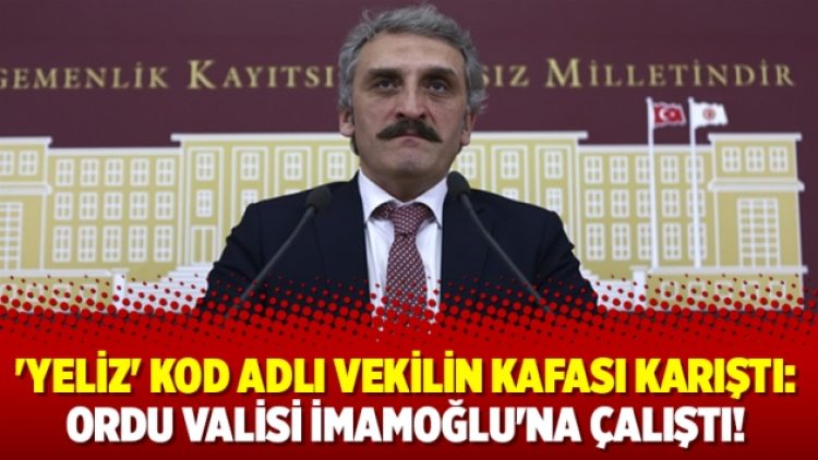 ‘Yeliz’ kod adlı vekilin kafası karıştı: Ordu Valisi İmamoğlu’na çalıştı!