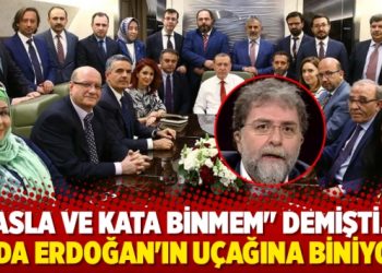 Ahmet Hakan da Erdoğan’ın uçağına biniyor