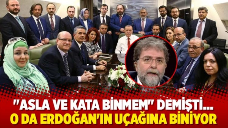 Ahmet Hakan da Erdoğan’ın uçağına biniyor