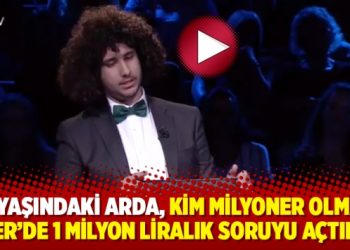 19 yaşındaki Arda, Kim Milyoner Olmak İster’de 1 milyon liralık soruyu açtırdı!