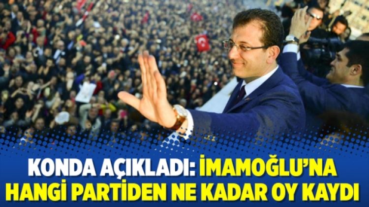 KONDA açıkladı: İmamoğlu’na hangi partiden ne kadar oy kaydı