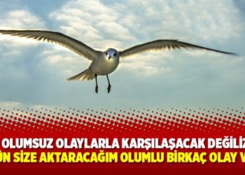 Hep olumsuz olaylarla karşılaşacak değiliz ya.. Bugün size aktaracağım olumlu birkaç olay var…