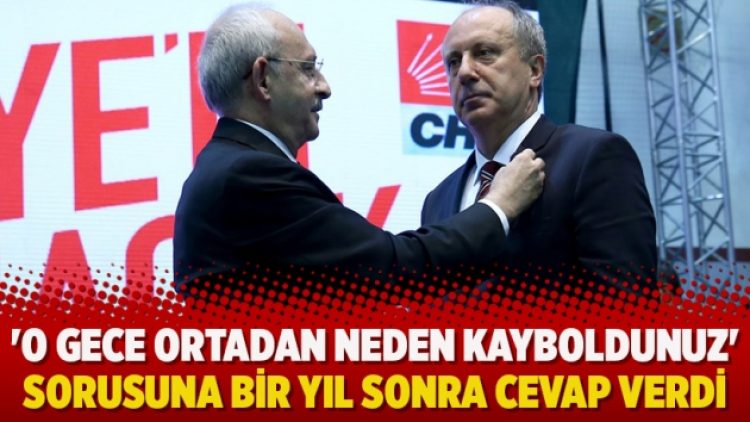 ‘O gece ortadan neden kayboldunuz’ sorusuna bir yıl sonra cevap verdi