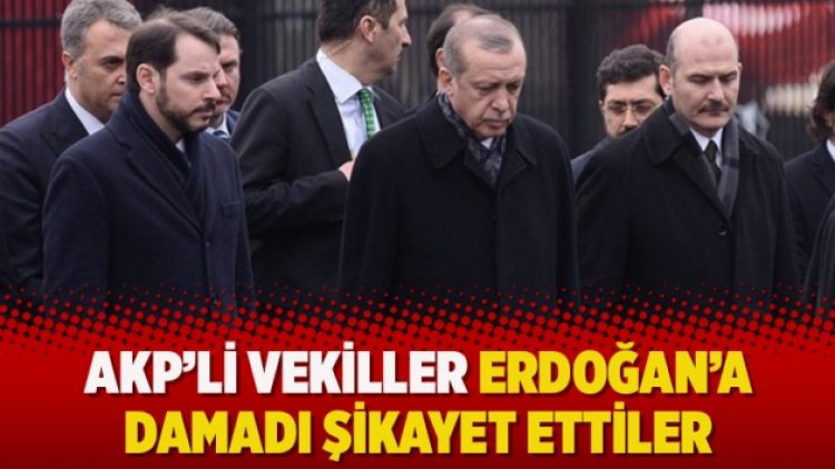 AKP’li vekiller Erdoğan’a damadı şikayet ettiler