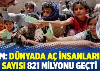 BM: Dünyada aç insanların sayısı 821 milyonu geçti