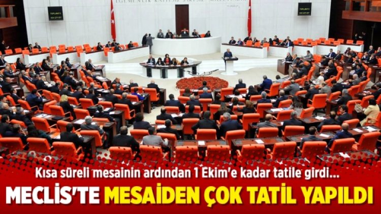 Meclis’te mesaiden çok tatil yapıldı