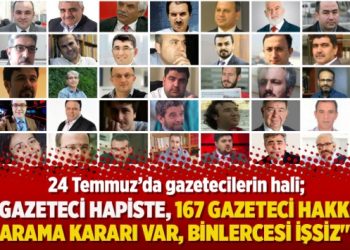 “183 gazeteci hapiste, 167 gazeteci hakkında arama kararı var, binlercesi işsiz”