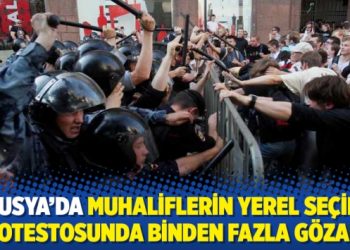 Rusya’da muhaliflerin yerel seçim protestosunda binden fazla gözaltı