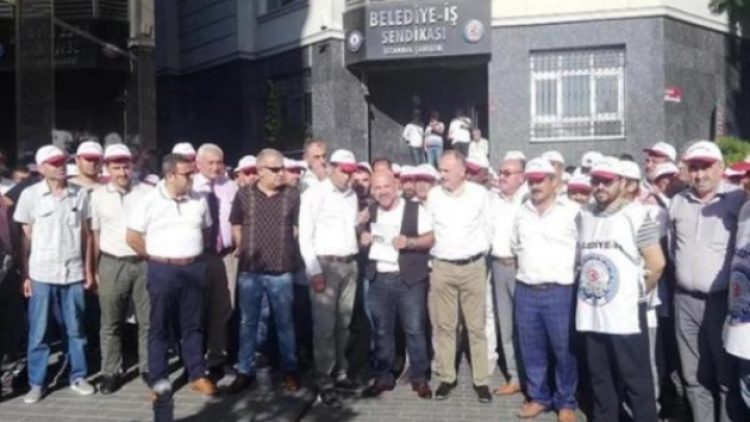 İBB çalışanlarından A Haber protestosu