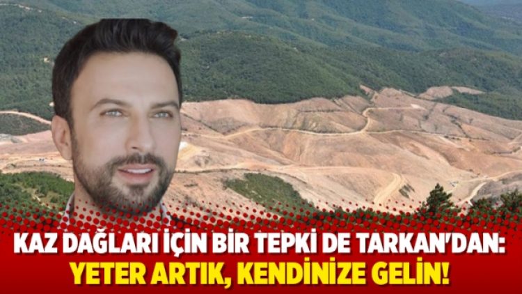 Kaz Dağları için bir tepki de Tarkan’dan: Yeter artık, kendinize gelin!