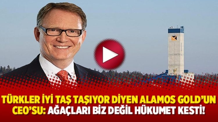 Türkler iyi taş taşıyor diyen Alamos Gold’un CEO’su: Ağaçları biz değil hükumet kesti!