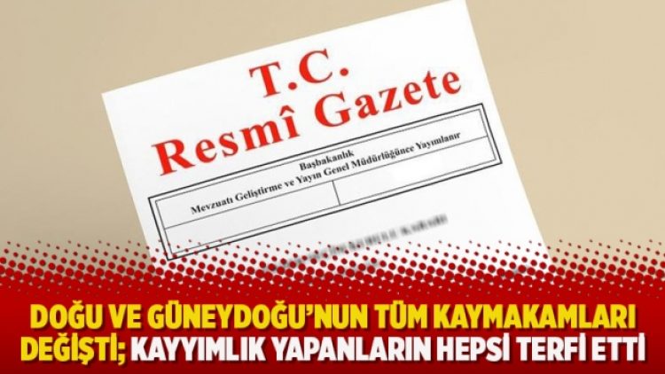 Doğu ve Güneydoğu’nun tüm kaymakamları değişti; kayyımlık yapanların hepsi terfi etti