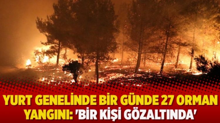 Yurt genelinde bir günde 27 orman yangını: ‘Bir kişi gözaltında’