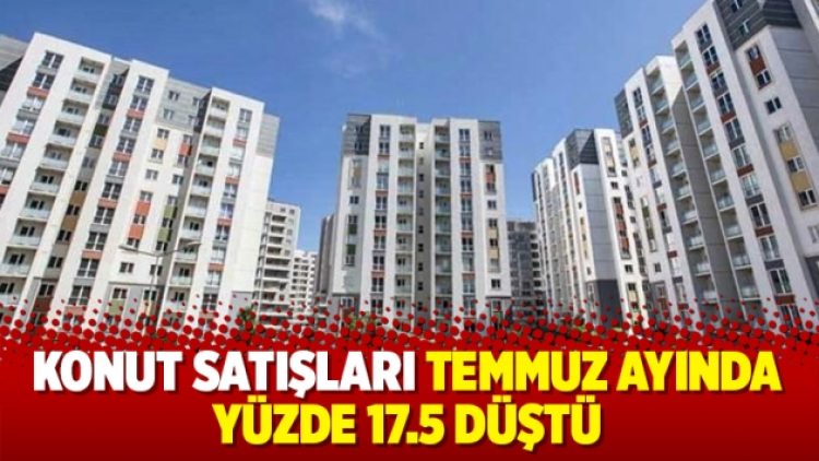 Konut satışları temmuz ayında yüzde 17.5 düştü