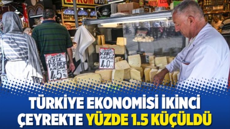 Türkiye ekonomisi ikinci çeyrekte yüzde 1.5 küçüldü