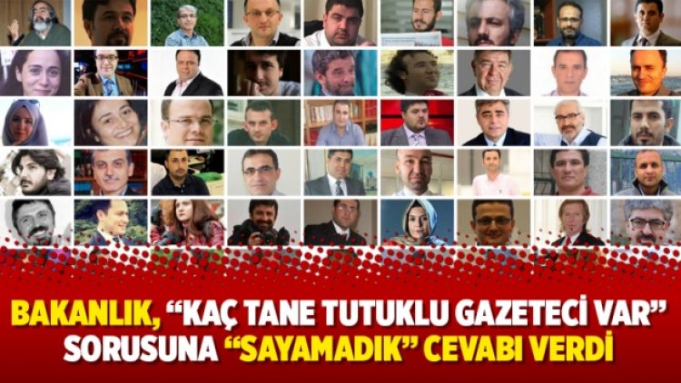 Bakanlık, “kaç tane tutuklu gazeteci var” sorusuna “Sayamadık” cevabı verdi