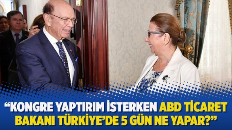 “Kongre yaptırım isterken ABD Ticaret Bakanı Türkiye’de 5 gün ne yapar?”