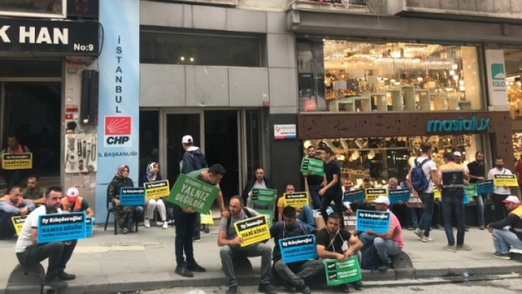 Bir eylem de CHP önünde başladı