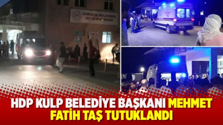 HDP Kulp Belediye Başkanı Mehmet Fatih Taş tutuklandı