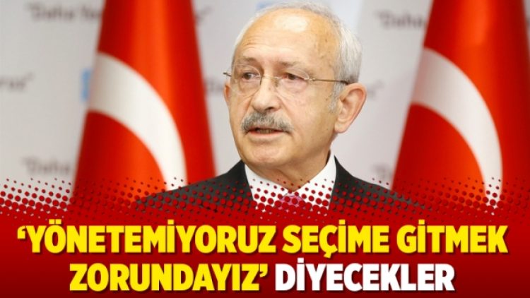 ‘Yönetemiyoruz seçime gitmek zorundayız’ diyecekler