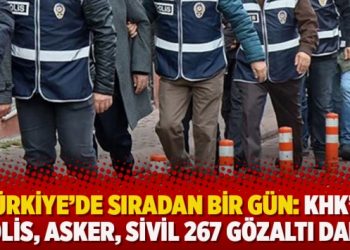 Türkiye’de sıradan bir gün: KHK’lı polis, asker, sivil 267 gözaltı daha