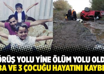Görüş yolu yine ölüm yolu oldu: Baba ve 3 çocuğu hayatını kaybetti