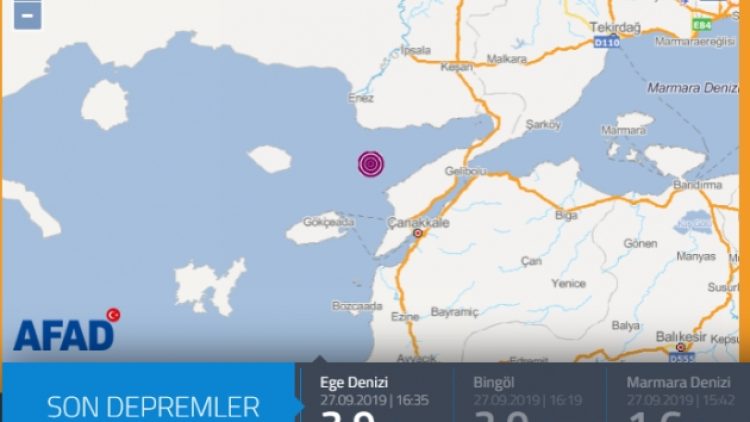 Saros Körfezi’nde 4.1 büyüklüğünde deprem!