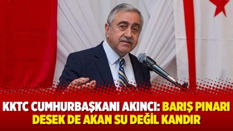 KKTC Cumhurbaşkanı Akıncı: Barış Pınarı desek de akan su değil kandır