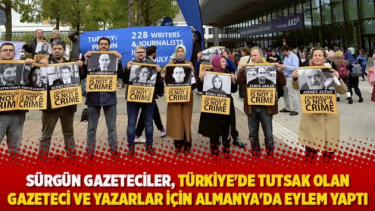 Sürgün Gazeteciler, Türkiye’de tutsak olan Gazeteci ve Yazarlar için Almanya’da eylem yaptı
