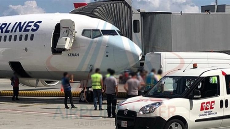 Yeni havalimanında yine kaza