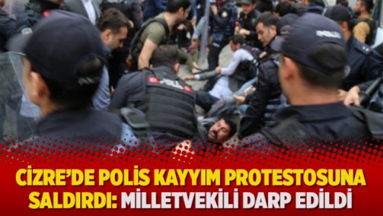 Cizre’de polis kayyım protestosuna saldırdı: Milletvekili darp edildi