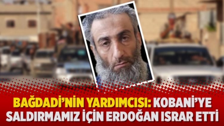Bağdadi’nin yardımcısı: Kobani’ye saldırmamız için Erdoğan ısrar etti