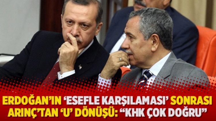 Erdoğan’ın ‘esefle karşılaması’ sonrası Arınç’tan ‘U’ dönüşü: “KHK çok doğru”