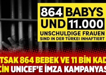 Tutsak 864 bebek ve 11 bin kadın için UNICEF’e imza kampanyası