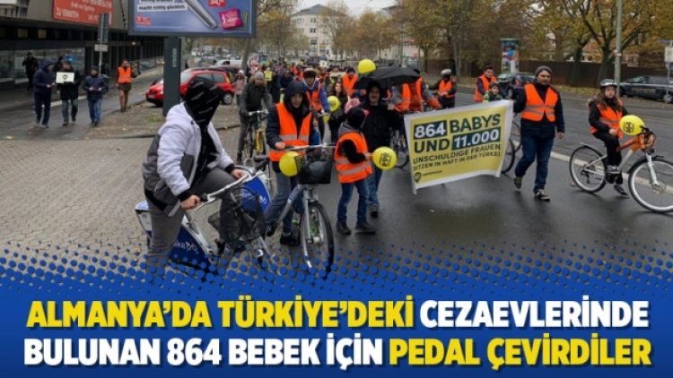 Almanya’da Türkiye’deki cezaevlerinde bulunan 864 bebek için pedal çevirdiler