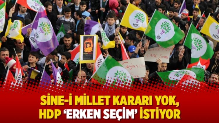 Sine-i millet kararı yok, HDP ‘erken seçim’ istiyor