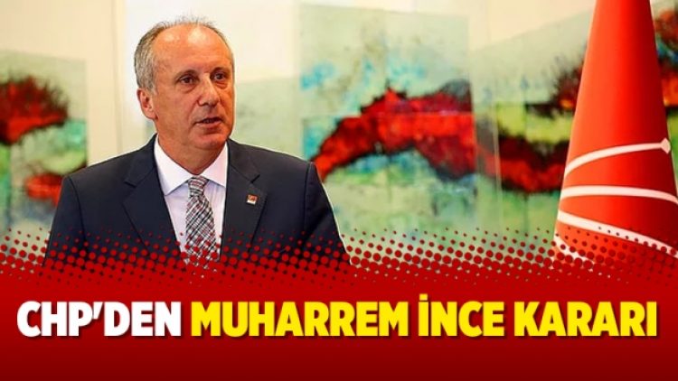 CHP’den Muharrem İnce kararı