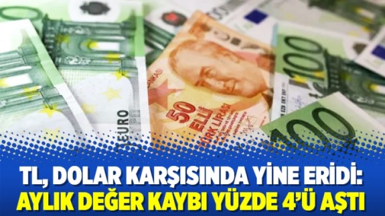 TL, Dolar karşısında yine eridi: Aylık değer kaybı yüzde 4’ü aştı