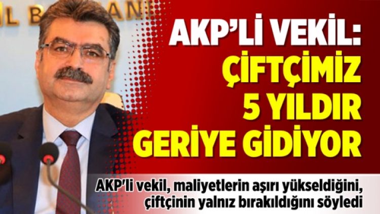 AKP Milletvekili Erdem: Çiftçimiz 5 yıldır geriye gidiyor